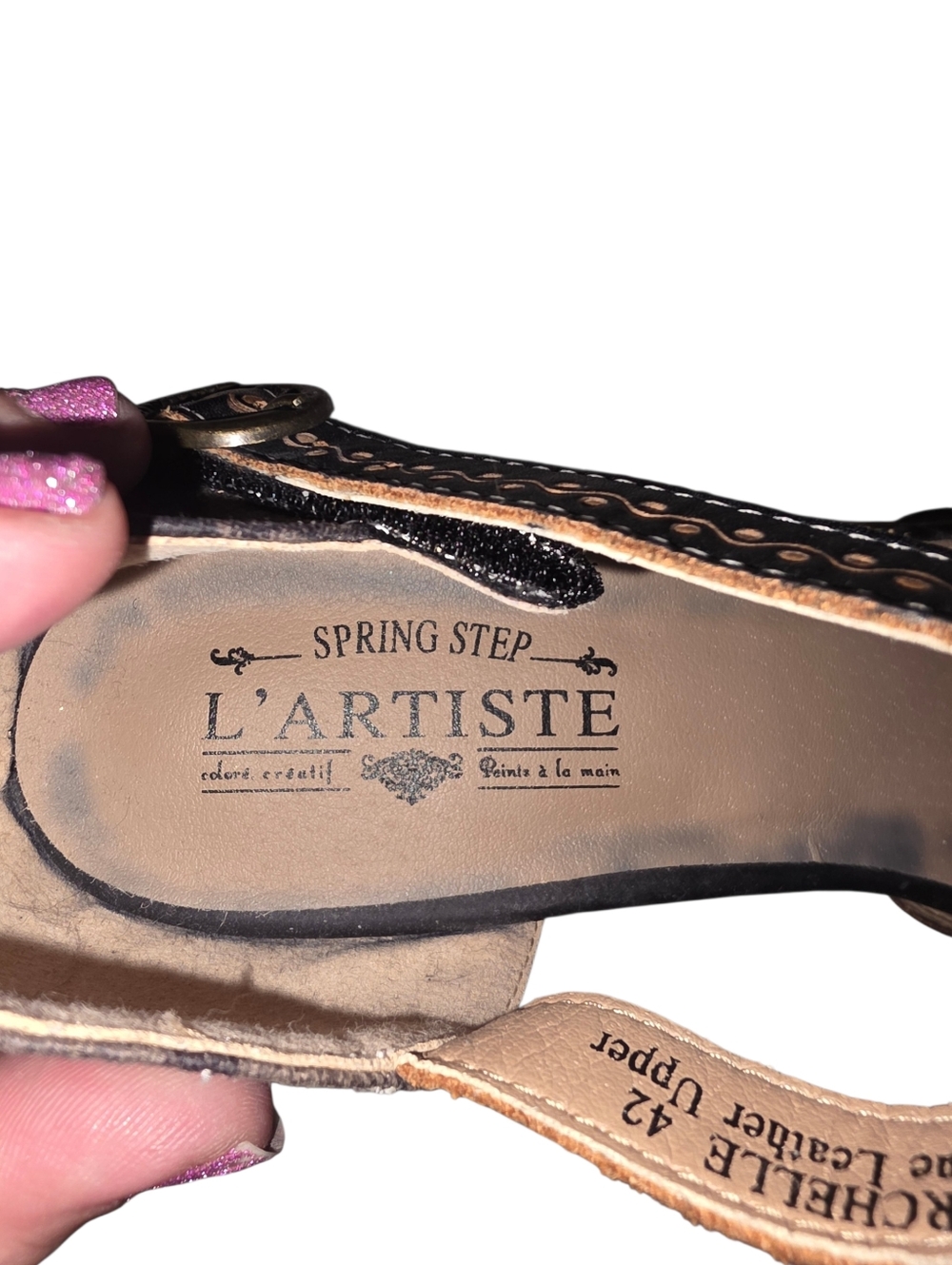 NEW! L'Artiste by Spring Step Leather Heeled Mary Janes - Parchelle - Picture 10 of 11